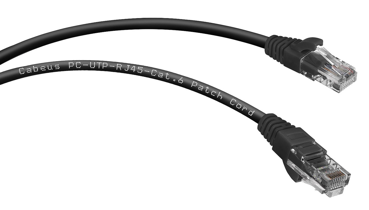 Патч-корд Rj-45 Cabeus PC-UTP-RJ45-CAT.6-5M-BK
