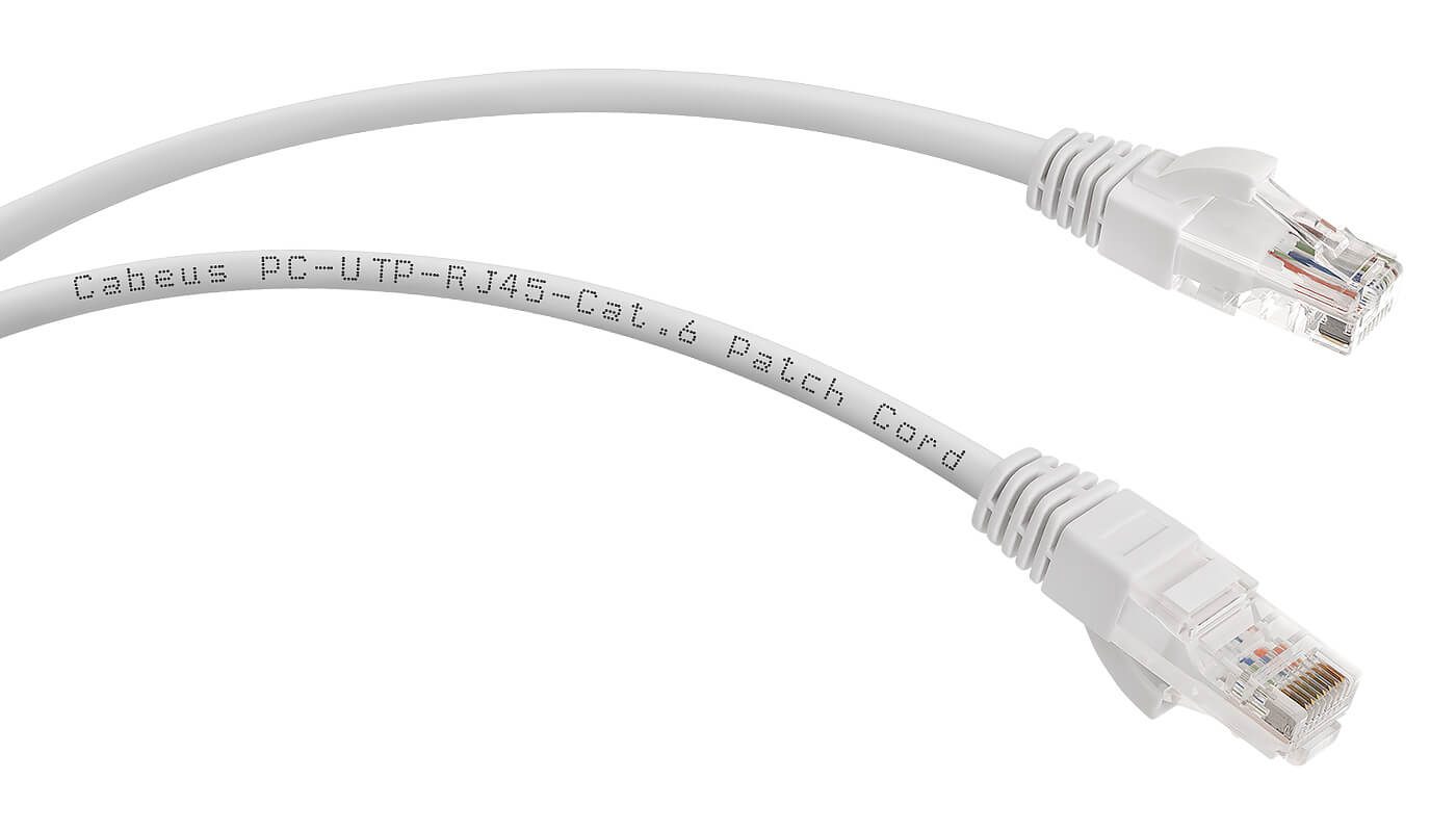 Патч-корд Cabeus PC-UTP-RJ45-CAT.6-5M-WH-LSZH