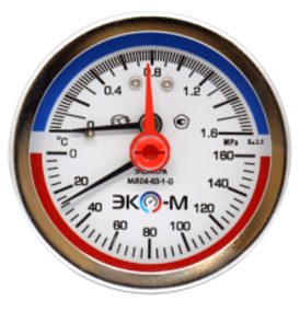 Термоманометр Экомера МД04-63-G-1,6МПА-160-ОИ