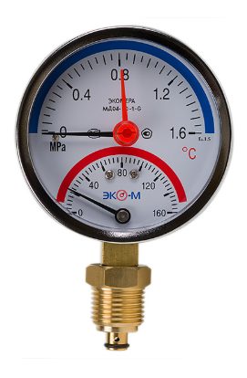 Термоманометр Экомера МД04-80-G-1,6МПА-160-РИ