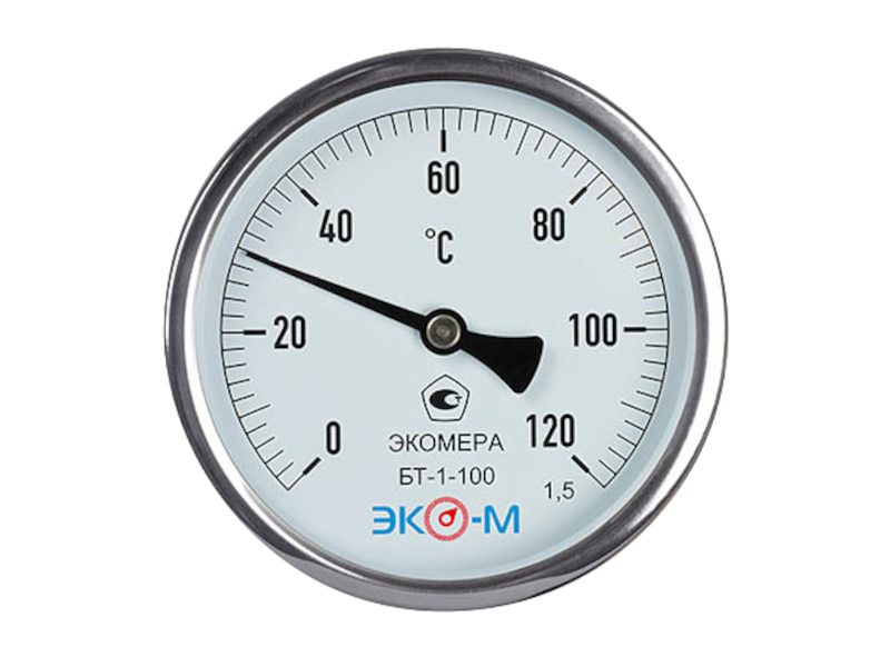 Термометр биметаллический Экомера БТ-1-80-200С-L40