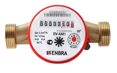 Счётчик учёта горячей воды Enbra EV-AM1 L130 D20 B