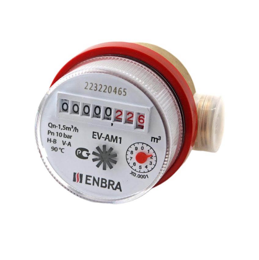 Счётчик учёта горячей воды Enbra EV-AM1 L80 D15 B