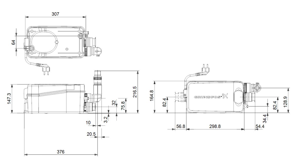 Фото Канализационная насосная установка Grundfos Sololift2 D-2 2