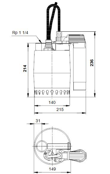 Фото Насос Grundfos UNILIFT KP150-AV-1 1x220-230V50Hz Sch10m 2