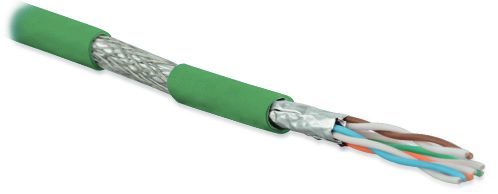 Кабель Hyperline SFTP4-C6A-S23-IN-LSZH-GN-500