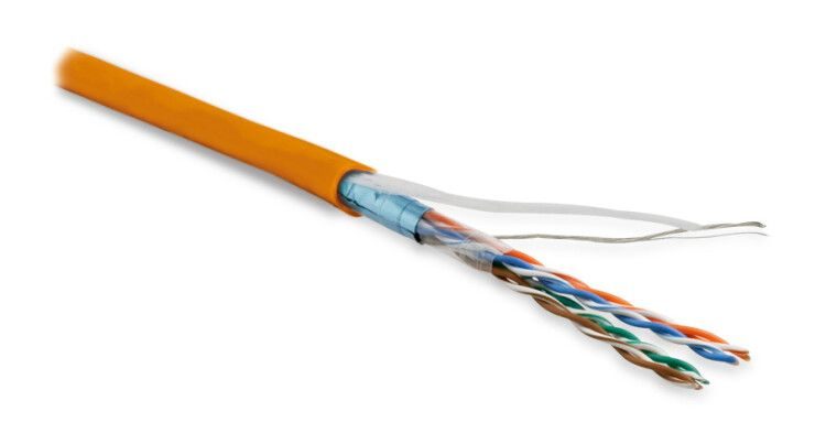 (305 м) Hyperline FUTP4-C5E-P26-IN-PVC-OR-305