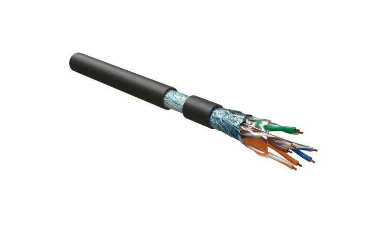 (305 м) Hyperline FUTP4-C5E-S24-IN-LSZH-BK-305
