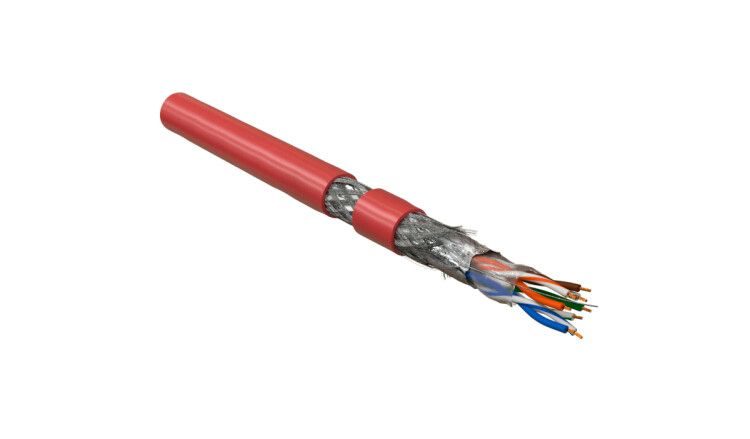(305 м) Hyperline FUTP4-C5E-S24-IN-LSZH-RD-305