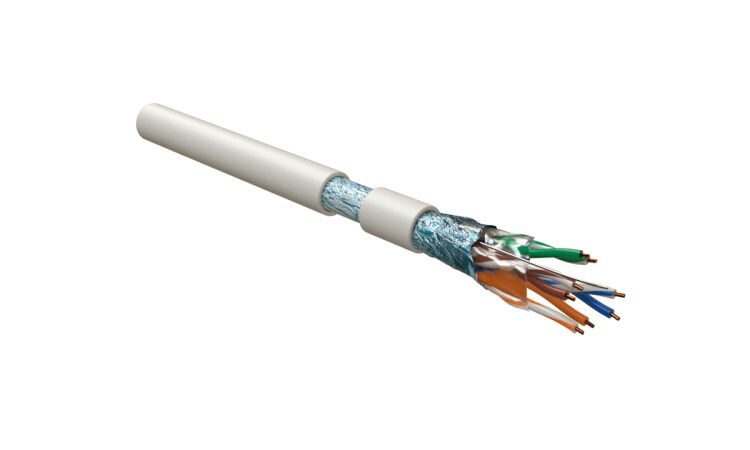 (305 м) Hyperline FUTP4-C5E-S24-IN-LSZH-WH-305
