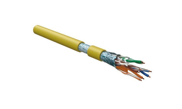(305 м) Hyperline FUTP4-C5E-S24-IN-LSZH-YL-305