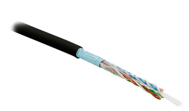 (305 м) Hyperline FUTP4-C5E-S24-IN-PVC-BK-305