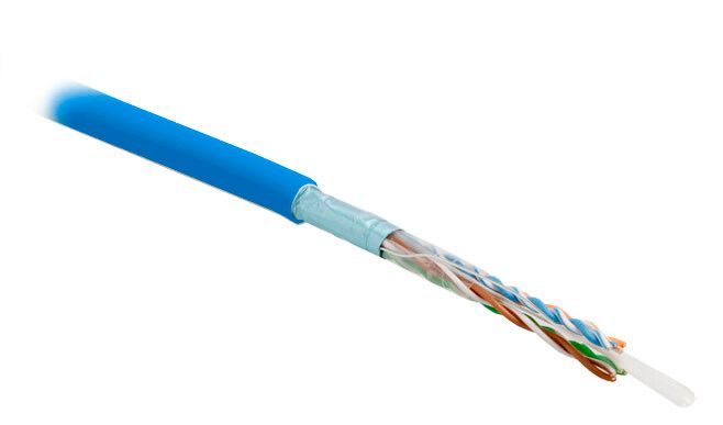 (305 м) Hyperline FUTP4-C5E-S24-IN-PVC-BL-305
