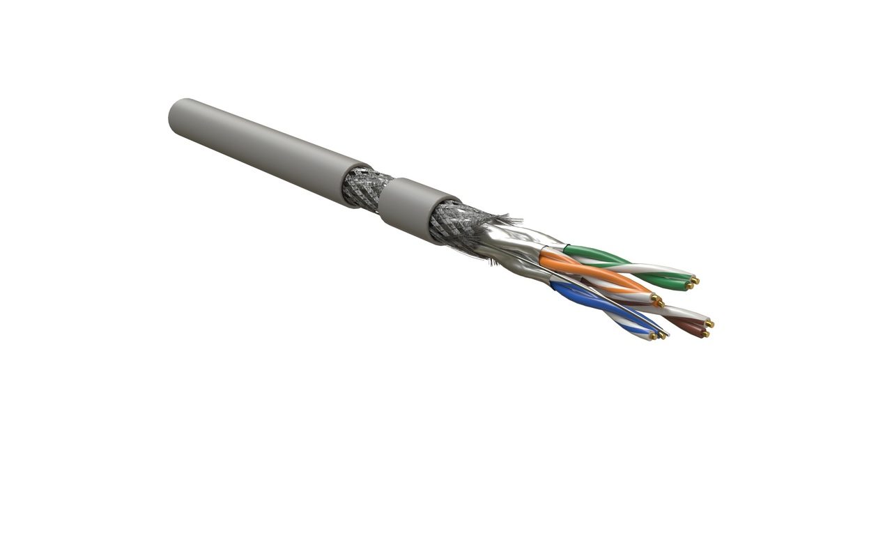 Кабель Hyperline SFTP4-C6A-S23-IN-LSZH-GY-500