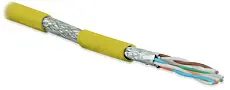 Кабель Hyperline SFTP4-C6A-S23-IN-LSZH-YL-500