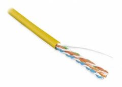 Кабель Hyperline UUTP4-C6-P24-NCR-IN-LSZH-YL-100