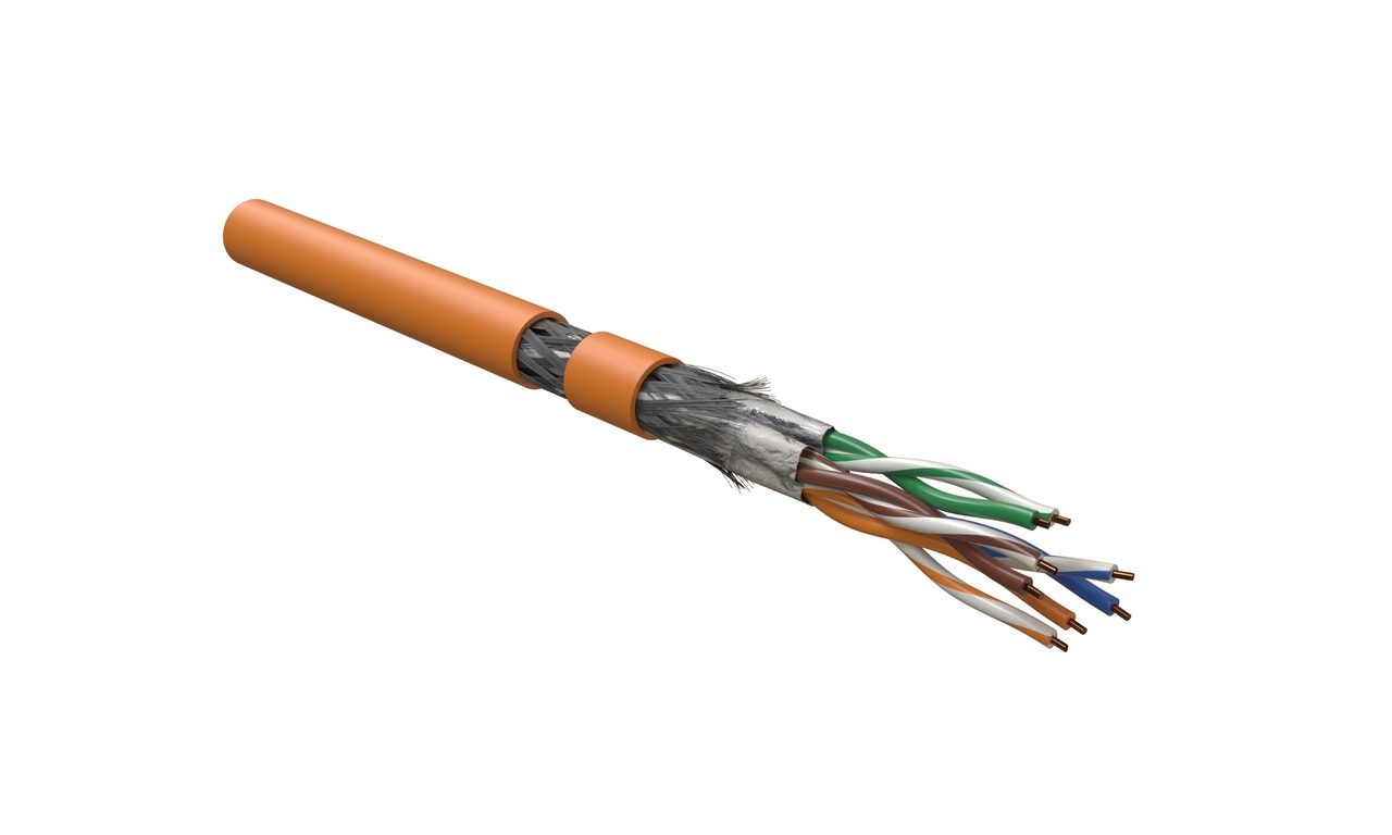 Кабель Hyperline SFTP4-C8.1-S23-IN-LSZH-OR-500
