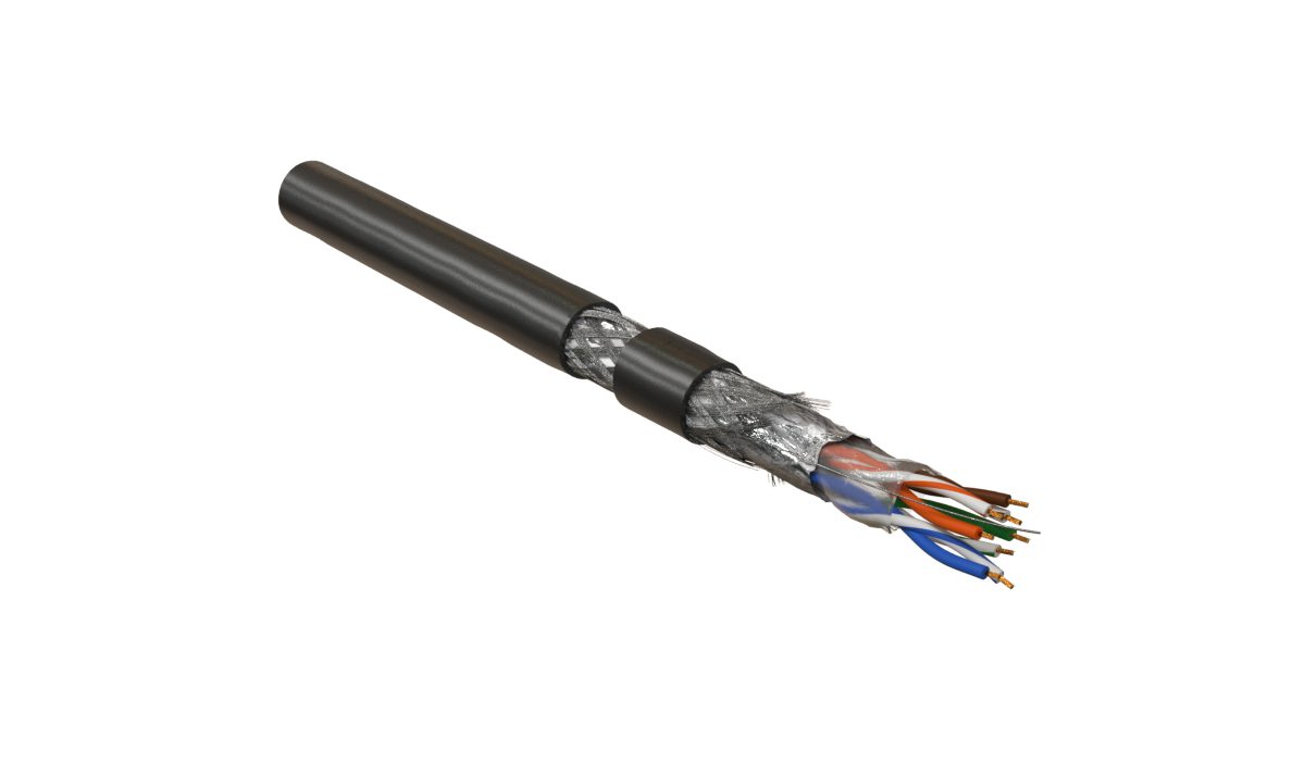 (305 м) Hyperline SFUTP4-C5E-S24-IN-LSZH-BK-305