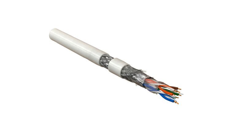 (305 м) Hyperline SFUTP4-C5E-P26-IN-PVC-WH-305