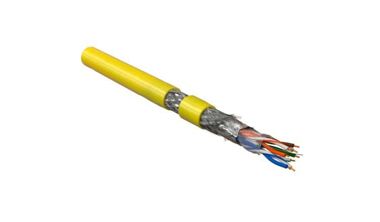 (305 м) Hyperline SFUTP4-C5E-P26-IN-PVC-YL-305