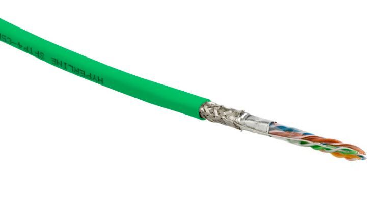(305 м) Hyperline SFUTP4-C5E-S24-IN-PVC-GN-305
