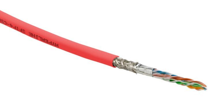 (305 м) Hyperline SFUTP4-C5E-S24-IN-LSZH-RD-305