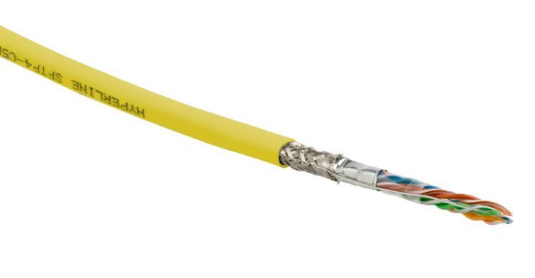(305 м) Hyperline SFUTP4-C5E-S24-IN-LSZH-YL-305