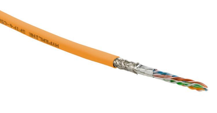 (305 м) Hyperline SFUTP4-C5E-S24-IN-PVC-OR-305