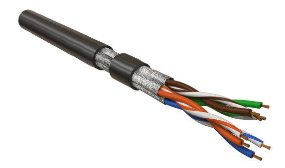 Кабель Hyperline UFTP4-C6-S23-OUT-LSZH-BK-500