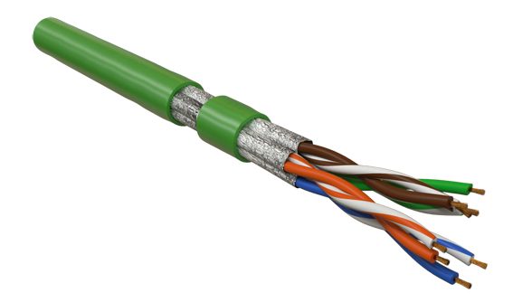 Кабель витая Hyperline UFTP4-C6-S23-IN-LSZH-GN-500