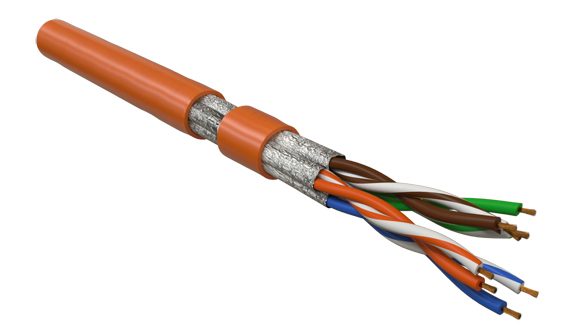 Кабель витая Hyperline UFTP4-C6-S23-IN-LSZH-OR-500