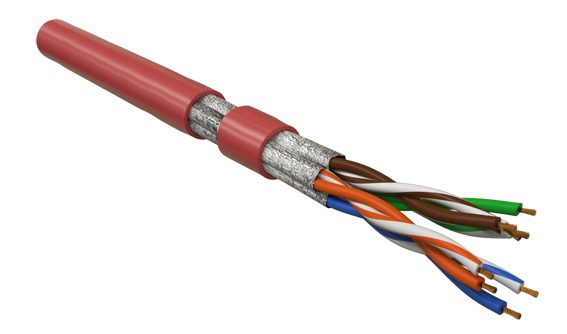 Кабель витая Hyperline UFTP4-C6-S23-IN-LSZH-RD-500