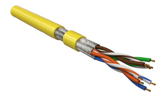(100 м) Hyperline UFTP4-C6-P26-IN-LSZH-YL-100