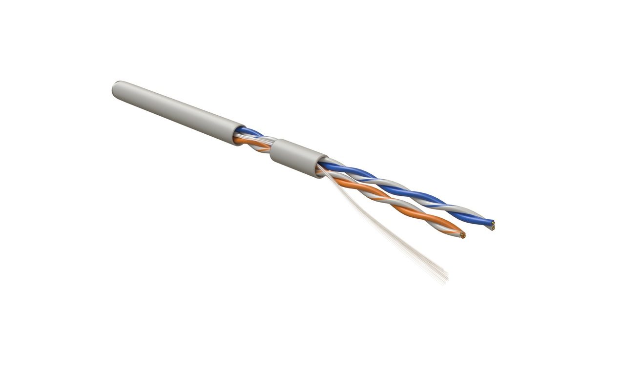 Кабель витая Hyperline UUTP2-C5-S24-IN-LSZH-GY-500