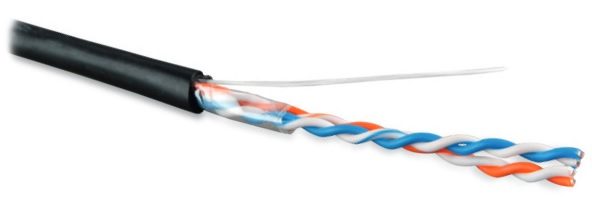Кабель витая Hyperline UUTP2-C5-S24-OUT-PE-BK-500