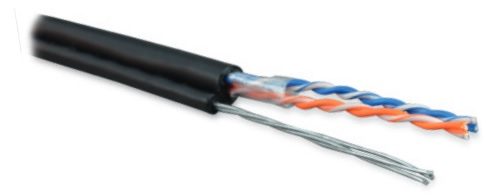 Кабель Hyperline UUTP2-C5-S24-SW-OUT-PE-BK-500