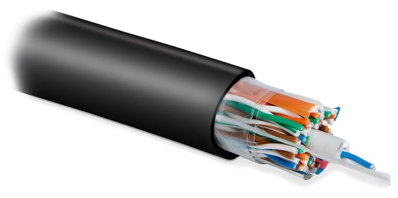 Кабель витая Hyperline UUTP25W-C5-S24-OUT-PE-BK