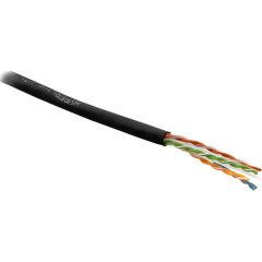 Кабель витая Hyperline UUTP4-C6-S23-IN-PVC-BK-305