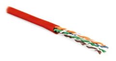 Кабель Hyperline UUTP4-C6-P24-NCR-IN-LSZH-RD-100