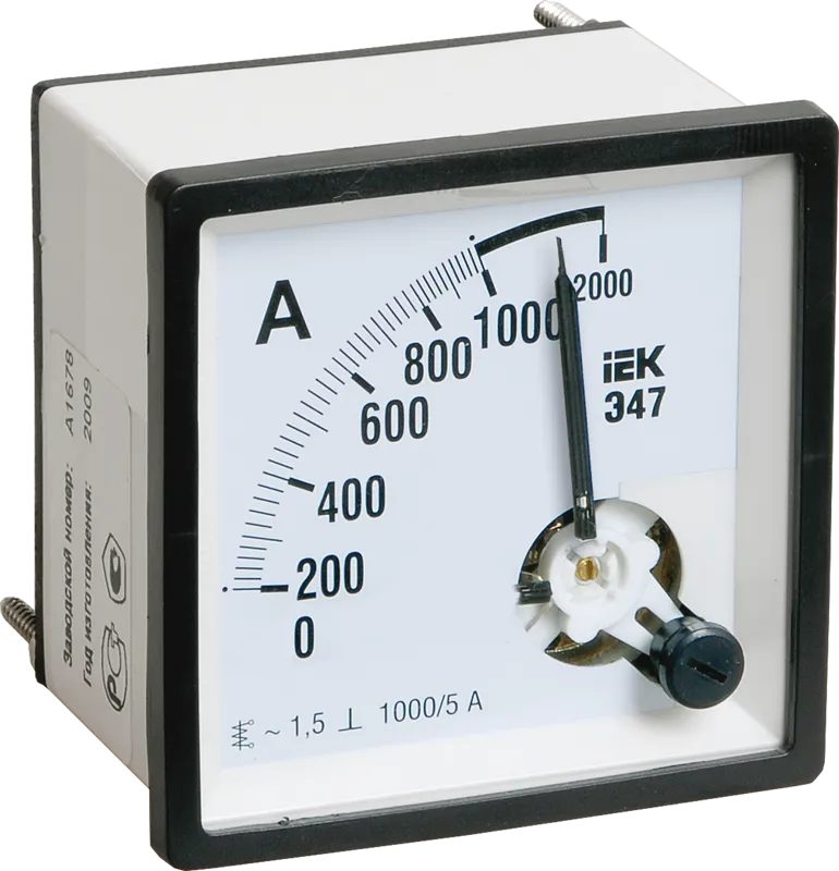 Амперметр Э47 72х72мм 2000/5А IEK IPA10-6-2000-E