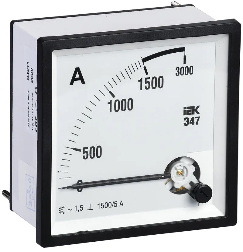 Амперметр Э47 72х72мм 1500/5А IEK IPA10-6-1500-E