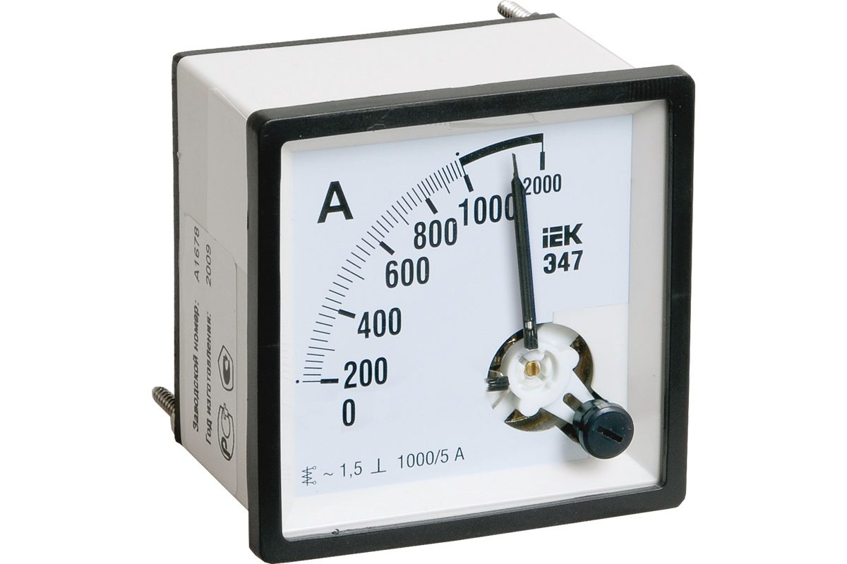 Амперметр Э47 96х96мм 600/5А IEK IPA20-6-0600-E