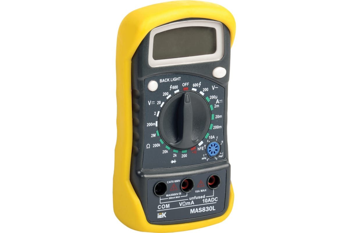 Мультиметр цифровой Master MAS830L IEK TMD-3L-830