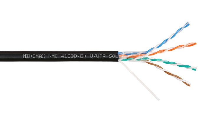 Кабель U/UTP 4 пары, Кат.5e NIKOMAX NMC 4100B-BK