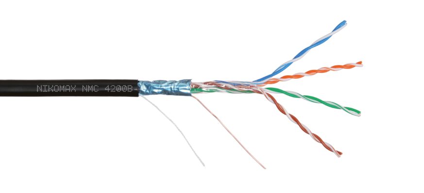 Кабель F/UTP 4 пары, Кат.5e NIKOMAX NMC 4200B-BK