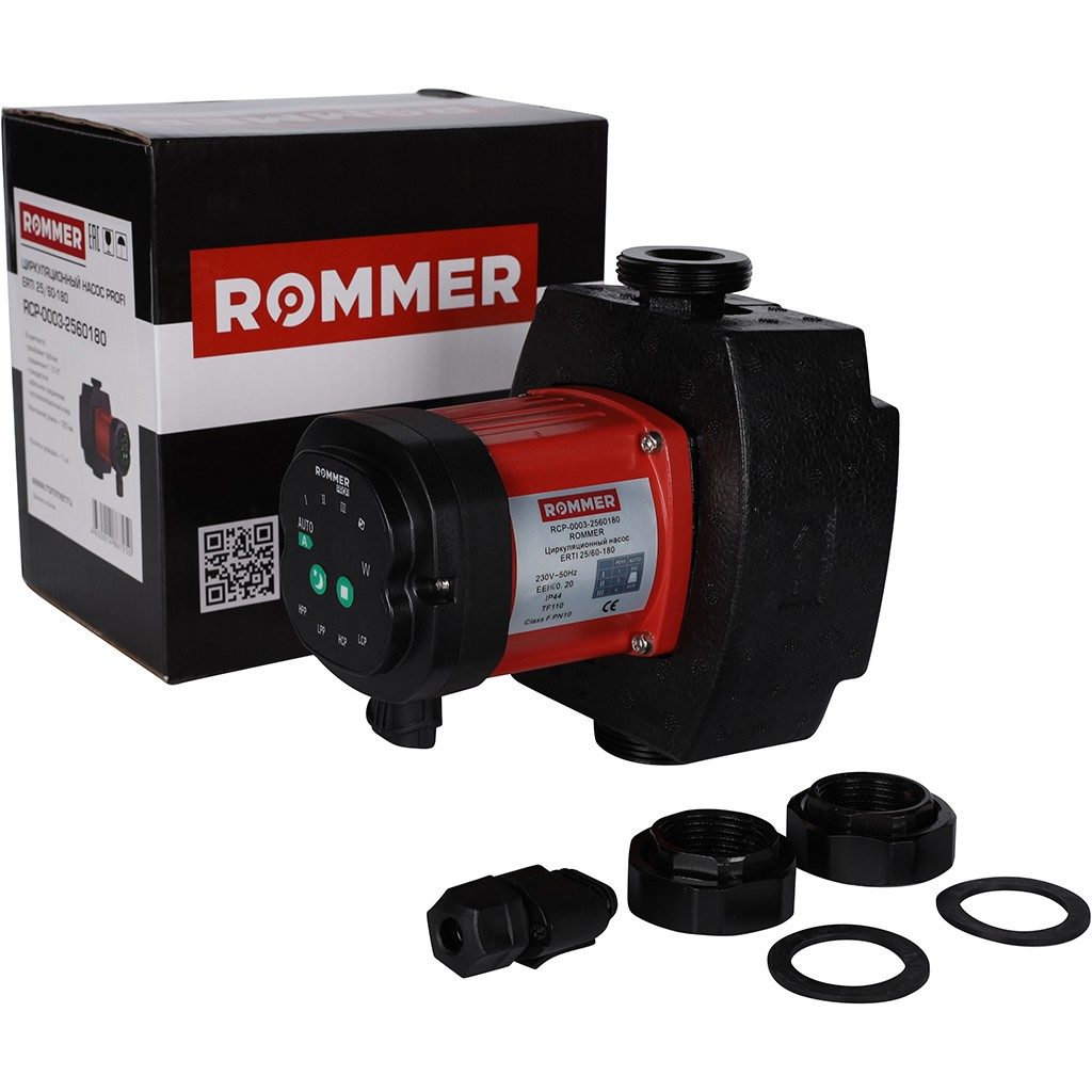 Фото Циркуляционный насос ROMMER ERTI 25/60-180 с гайками и теплоизоляцией 2