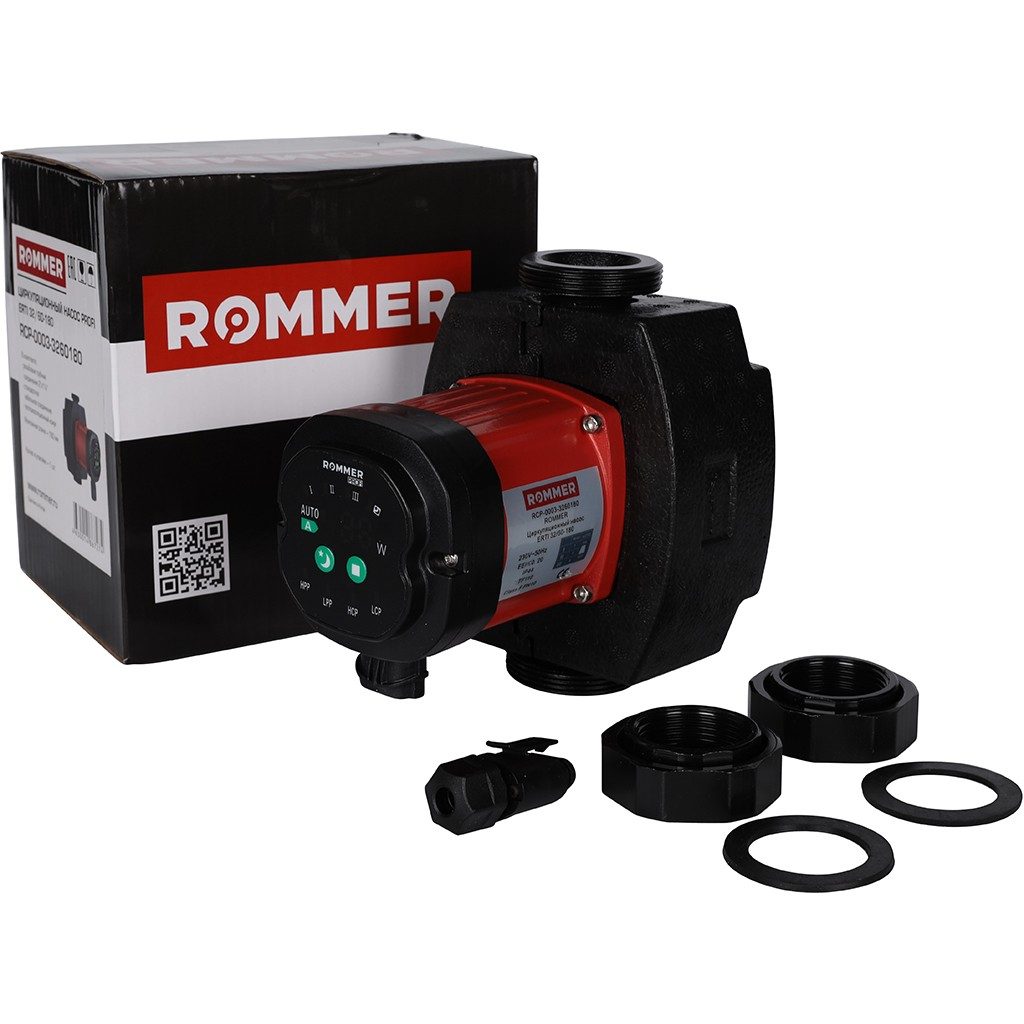 Фото Циркуляционный насос ROMMER ERTI 32/60-180 с гайками и теплоизоляцией 1