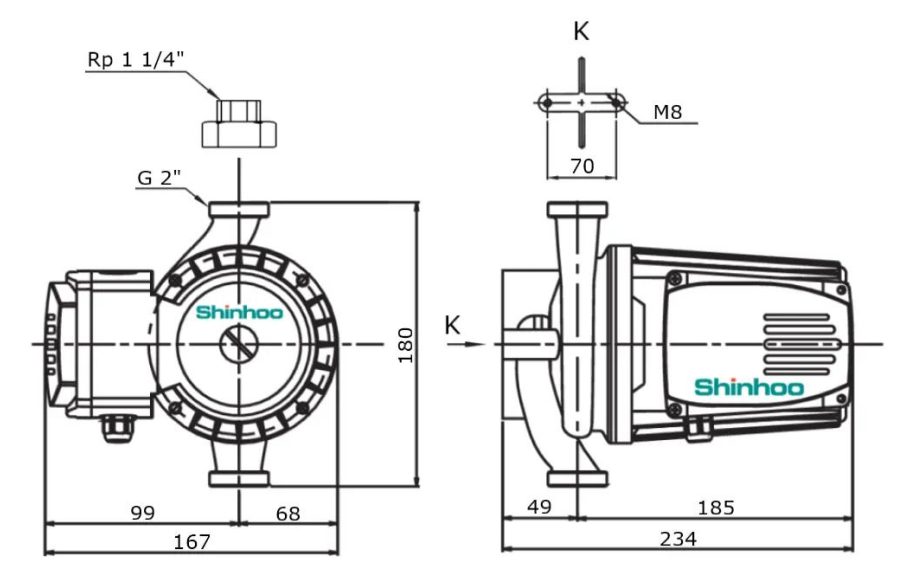 Фото Насос циркуляционный SHINHOO BASIC PRO 32-12S 1