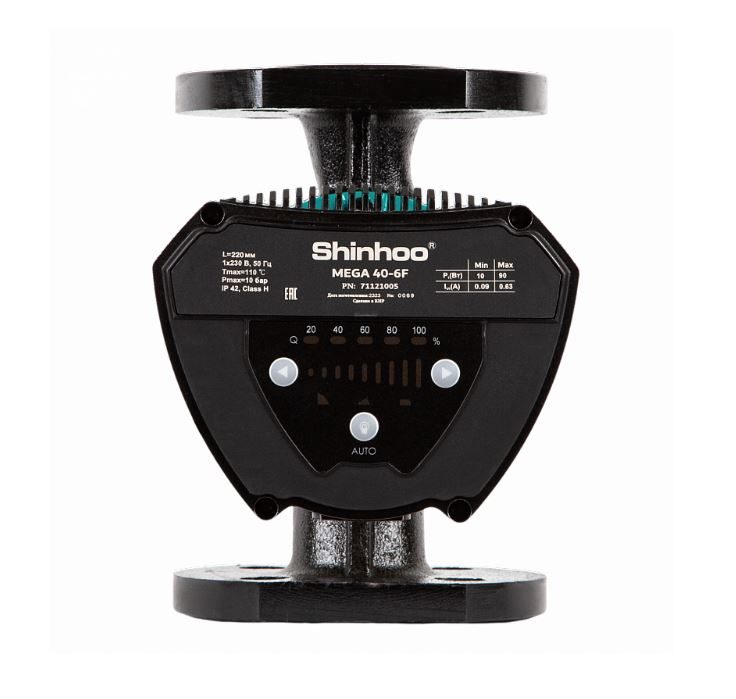 Фото Насос циркуляционный SHINHOO MEGA 40-6F 220В фланцевый 1