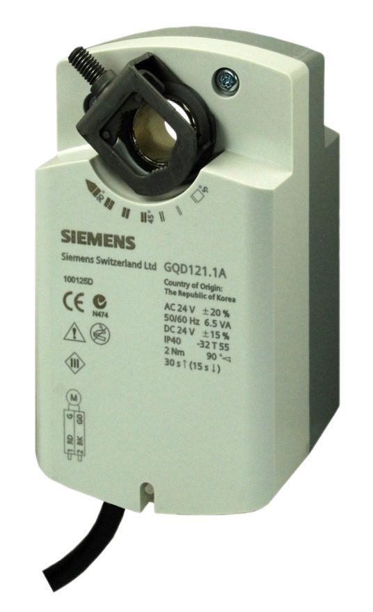 Привод воздушной заслонки Siemens BPZ:GQD121.1A